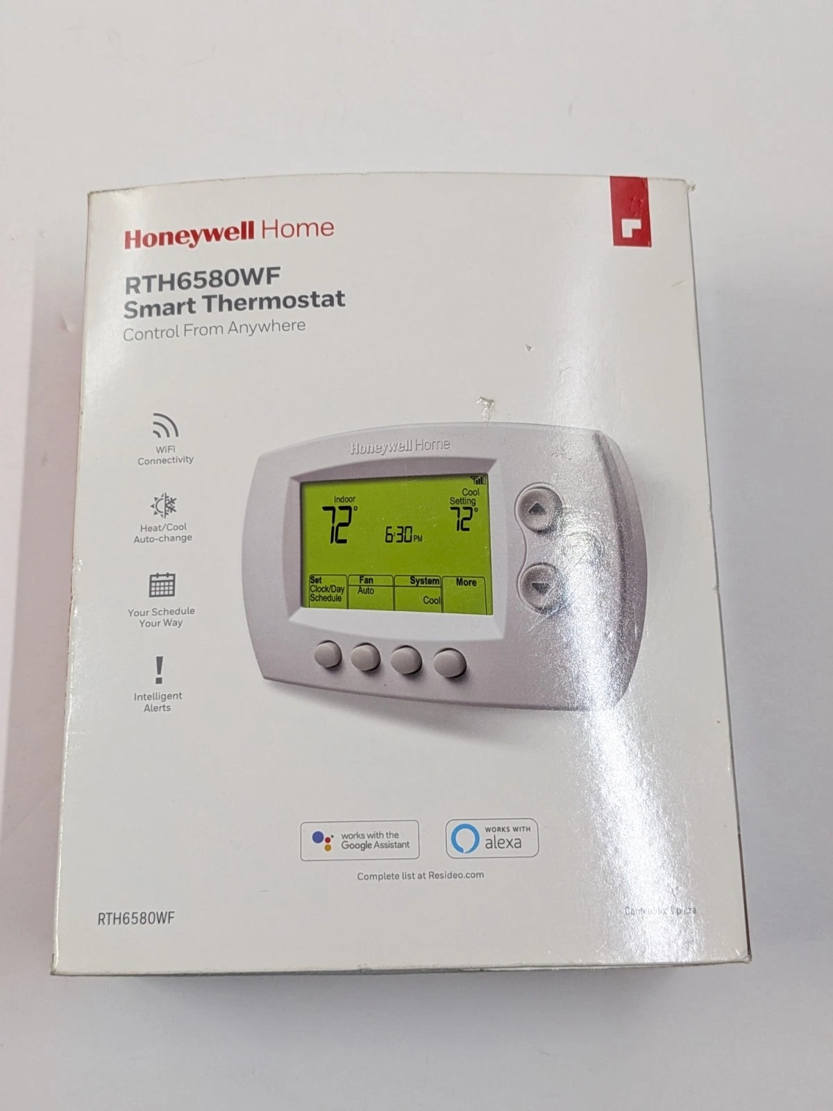 Home RTH6580WF1001 Wi-Fi Programmable Thermostat White Honeywell