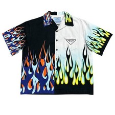 Prada Double Match Designer Flames Heavy Cott...