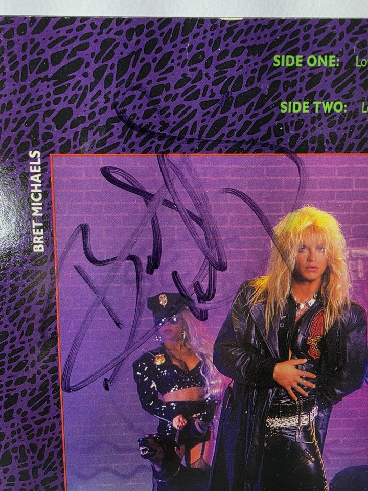 Poison Open Up and Say... Ahh Bret Michaels SIGNATURE Censored Repress Sleeve - Imagem 4 de 4