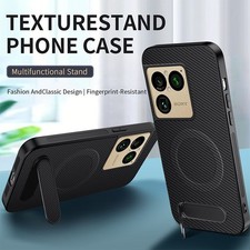 For Sony Xperia 1 VIII, Hybrid Carbon Fiber Pattern Phone Case KickStand Cover