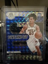Panini Mosaic 2024-25 Jared McCain Rookie Give and Go Mosaic Prizm #5 76ers NBA