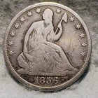 1856 O ~ SEATED LIBERTY HALF DOLLAR ~ G-VG