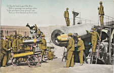 WWI Loading Large Gun Salesman Sample Postcard
