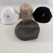 Kangol Hat Lot of 4 White Black Beige Olive C...