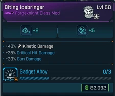 Borderlands 4⭐ICEBRINGER⭐AMON CLASS MOD⭐5 TAIL OF THE COMET⭐GUN & KINETIC DAMAGE