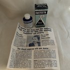 Vintage Fasteeth Denture Adhesive Powder Dentist's Trial Sample Box Instructions — photo 4