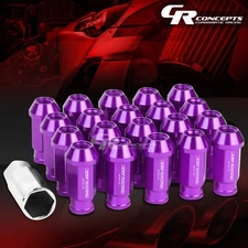 FOR IS250/IS350/GS460 20X ACORN TUNER ALUMINUM WHEEL LUG NUTS+LOCK+KEY PURPLE
