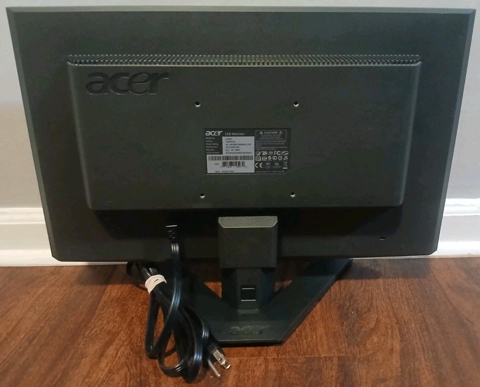 Acer X203h 20” Widescreen LED LCD Monitor With STAND 1680x900 16:9 VGA DVI - Image 3 of 4