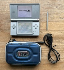Silver Nintendo Ds Lite Console, Charger & Case Bundle, TESTED & WORKING, GC!