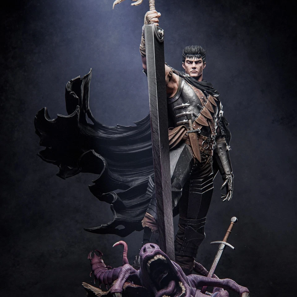 Guts - Berserk action figure in resina dipinta a mano consegna 30 - 90 g - Immagine 2 di 4
