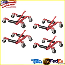 Set of 4 Mechanical Car Wheel Dolly Jack 1500lbs Car Skates Heavy Duty Rollers