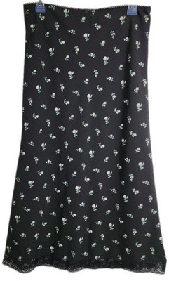 Nectar Clothing Womens Medium Black Floral Flowy Midi Skirt