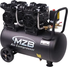 （Used） 13.2 Gallon Ultra Quiet Oil-Free Air Compressor - 115PSI, 72dB Steel Tank
