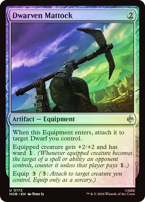 Foil Dwarven Mattock [The Hobbit] MTG