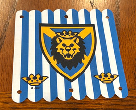 Lego Cloth Lion Knights Blue White Stripe 6098 6091 King Leo Castle banner flag