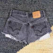 Vintage 90s Levi's 501s thrashed cut off shorts 27"