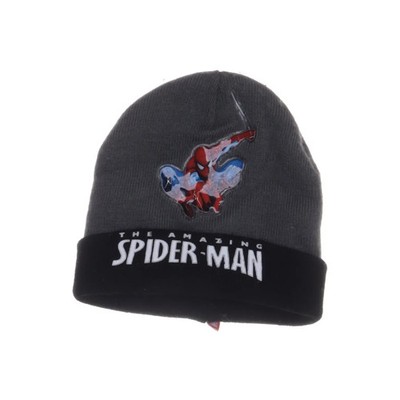 Marvel, Beanie-Mütze, Größe: ONE SIZE, Acryl, Grau/Schwarz/Rot, Jungen #r7U