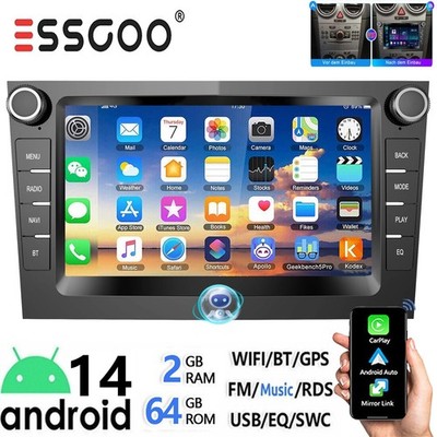 Für Opel Astra Corsa C Meriva Vectra Autoradio Android 14 7'' Carplay GPS NAVI BT