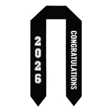One Size Fits All Class Of 2026 Graduation Stole Sash Commemorative Day Gift