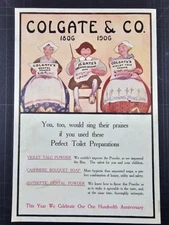 1906 magazine ad for Cashmere Bouquet, singing together by Maxfield Parrish