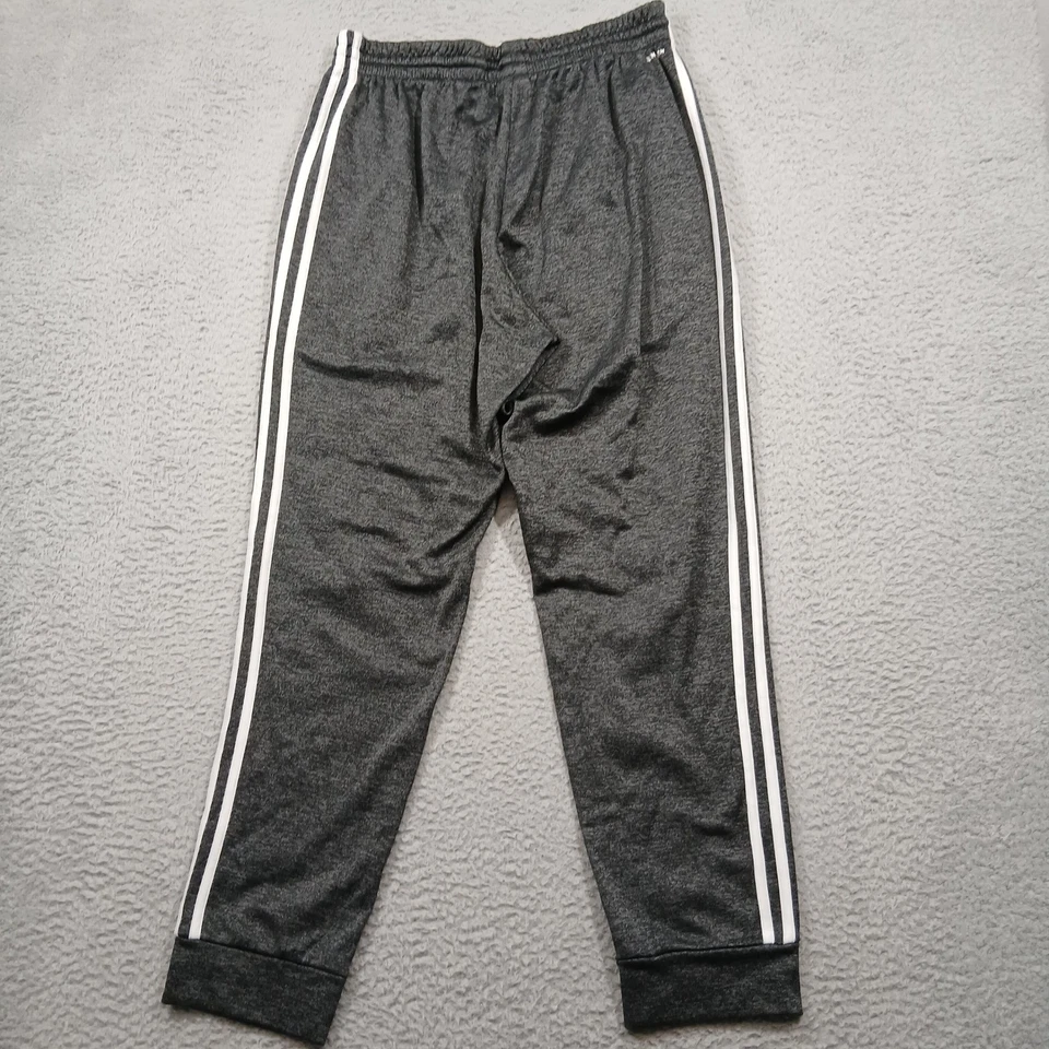 Мужские флисовые спортивные штаны Adidas L серые 3 полоски - Изображение 2 из 4
