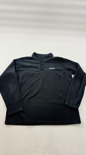 Columbia Jacket Womens Large Black Fleece Snap Front Pullover Thermal Outdoor