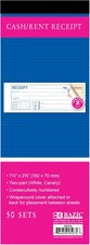 BAZIC Products Receipts Book, Money Cash Rent 1 Count (Pack of 1), 50 Sets 