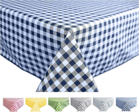 Wachstuch Tischdecke Abwaschbar Eckig 140 X 180 Cm Kariert Karo Blau