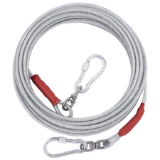 Dog Tie Out Cable for Dogs Outside Up to 125/250lbs,10/20/30/50FT Long Dog Le...