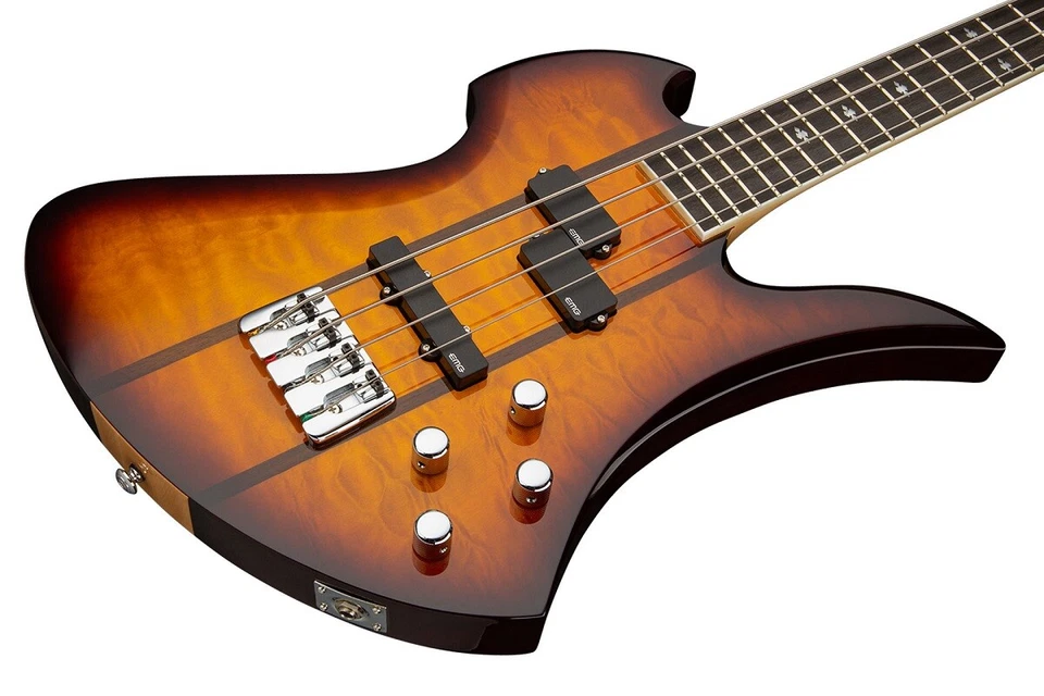 B.C.RICH Heritage Classic Mockingbird Bass, 4-String - Quilted Maple Top, Tobacc - Bild 3 von 4