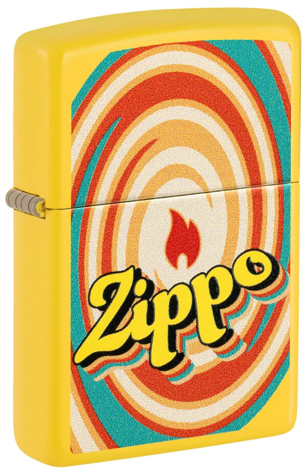 Zippo 46570, Hypnotic Spiral Design, Sunflower Finish Lighter, NEW