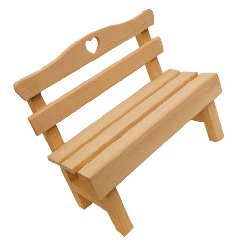 Small Wooden Chair Doll House Living Room Furniture Fairy Garden Bench - Picture 6 of 12