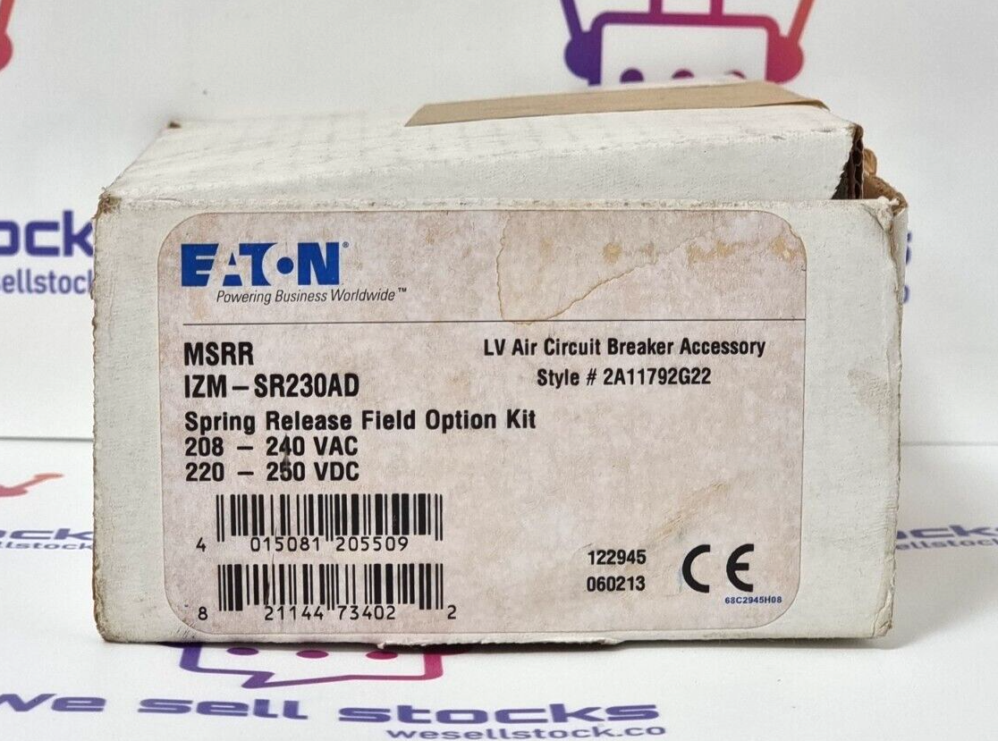 EATON MSRR IZM-SR230AD 2C12790G29 Shunt Trip 2A11792G22 | eBay