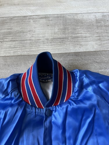 Vintage ABC Sports Jacket Size Medium Logo Promo TV Windbreaker Bomber Satin - Picture 6 of 15