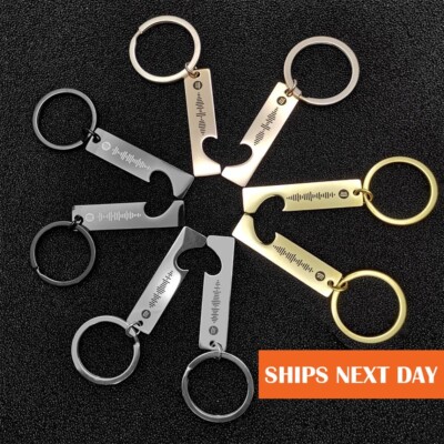 2 PCS Music Keychain Personalized Spotify Scan Code for Couple Gift Keychains