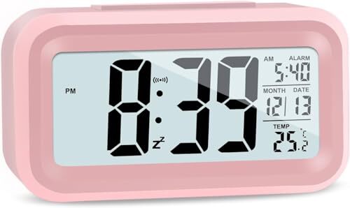 Reloj despertador digital con pantalla LED para mesita de noche en el dormitorio - Picture 1 of 6