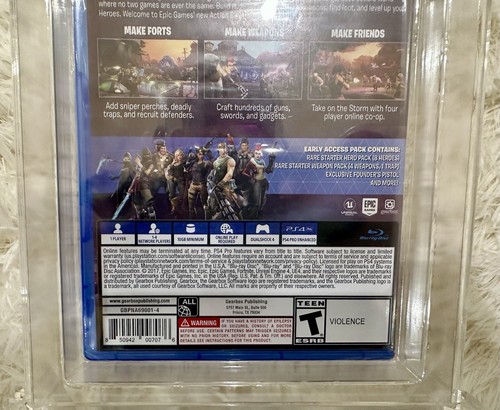 PS4 PLAYSTATION 4 FORTNITE WATA 9.4 SEAL RATING A 2017 EPIC GAMES RARE W/ DISC - Picture 5 of 5
