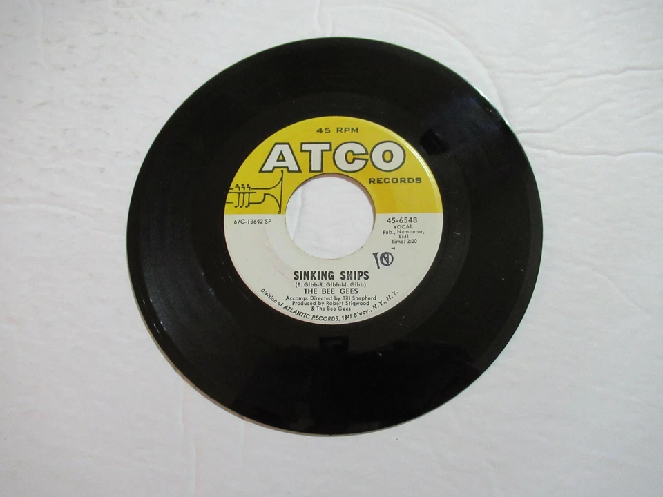 Bee Gees, The: Words / Sinking Ships / 45 об/мин 1968 Atco 6548 - Изображение 4 из 4