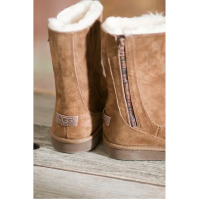 Ugg Australia Mayfaire Zip-Up Western Brown Short Boots | eBay