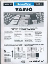 25 LIGHTHOUSE VARIO 4 POCKET - CLEAR STOCK SHEETS - 5 PACKS OF 5 - 4C