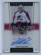 2005-06 UPPER DECK TRILOGY ICE SCRIPTS DAVID AEBISCHER AUTOGRAPH