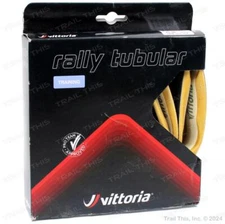 Vittoria Rally Tubular Road Bike Tire 700 x 25mm Black & Tan 220 TPI Folding