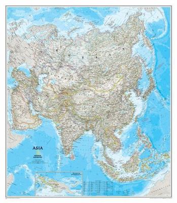 National Geographic Asia Wall Map - C- 0792250141, map, National Geographic Maps