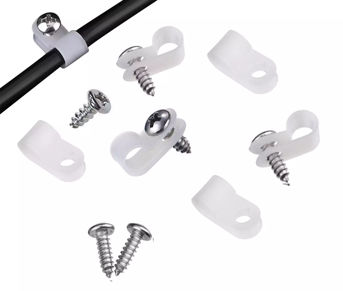 Screw mount clearance cable clamp