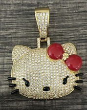 Hello Kitty Gold Toned 2.5  Pendant Fashion Charm Brand New Item