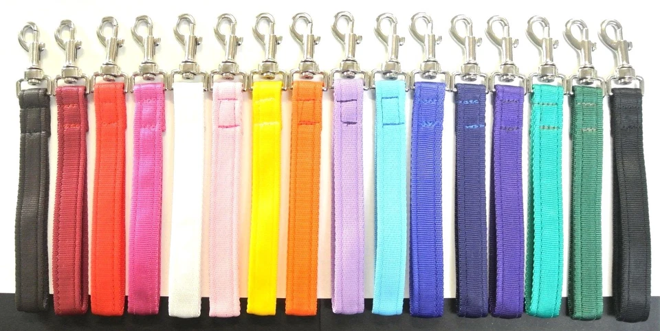 10" Short Close Control Training Dog Lead Leash 25mm Cushion Webbing 19 Colours - Image 2 of 4