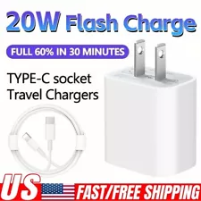 20W PD Super Fast Charger Wall Adapter USB Type-C For Apple iPhone 14 13 12 11 8