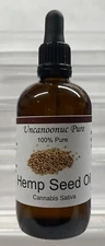 Hemp Seed Oil Cold Pressed 100% Pure Unrefined Natural Hexane Free 4 Oz