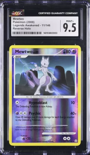 Pokemon Mewtwo 11/146 Reverse Holo Legends Awakened - CGC 9.5