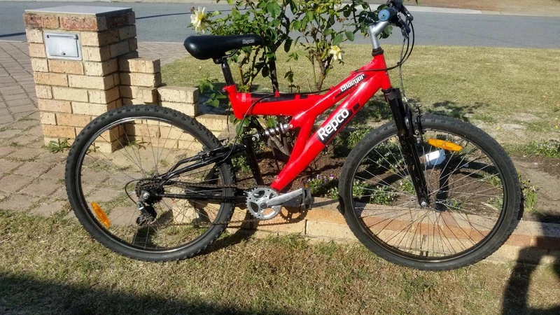 repco dual suspension mountain bike